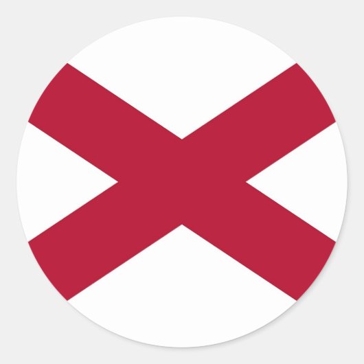 アラバマ州旗シール ラウンドシール (正面)