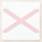 アラバマ州旗デザインデコール ガラスコースター (裏面)