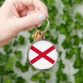 アラバマ州旗デザインデコール キーホルダー (手)