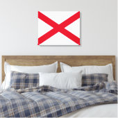 アラバマ州旗デザイン キャンバスプリント (インサイチュ (寝室))