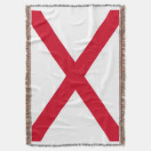アラバマ州旗デザイン スローブランケット (正面縦)