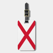 アラバマ州旗デザイン ラゲッジタグ (正面縦)