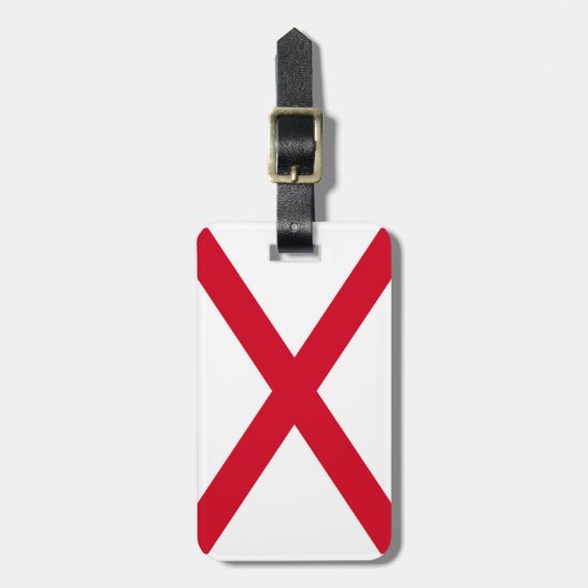 アラバマ州旗デザイン ラゲッジタグ (正面縦)