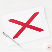 アラバマ州旗デザイン 長方形シール (封筒)