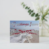 アラバマ州旗ハートUSAからの挨拶 ポストカード (スタンド正面)