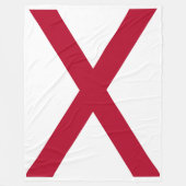 アラバマ州旗プリントパトリオット フリースブランケット (正面)