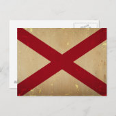 アラバマ州旗ヴィンテージ。 ポストカード (正面/裏面)