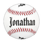 アラバマ州旗名前をカスタムするバート 野球ボール (裏面)