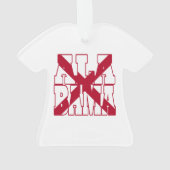 アラバマ州旗文字 オーナメント (裏面)