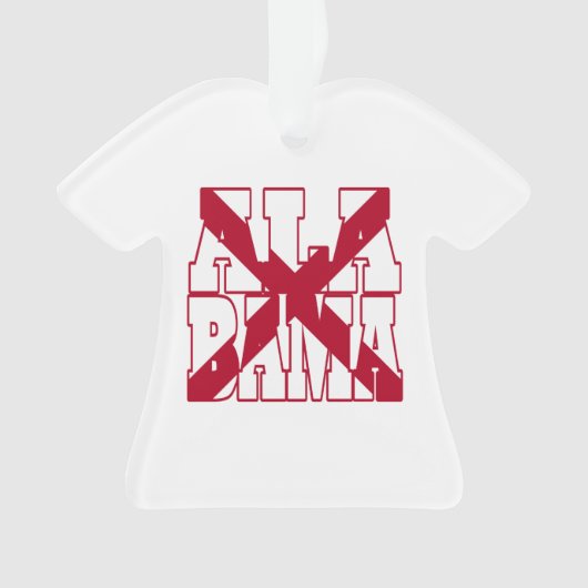 アラバマ州旗文字 オーナメント (正面)