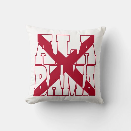 アラバマ州旗文字 クッション (正面)