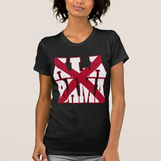 アラバマ州旗文字 Tシャツ (正面)