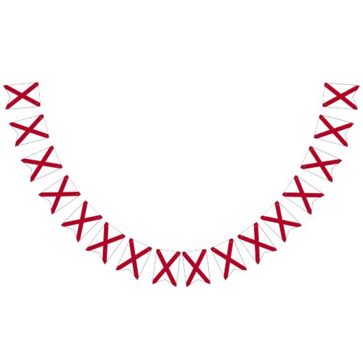 アラバマ州旗、アメリカ州旗の旗 バンティングフラッグ (全)