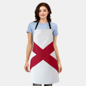 アラバマ州旗 エプロン (着用した状態)