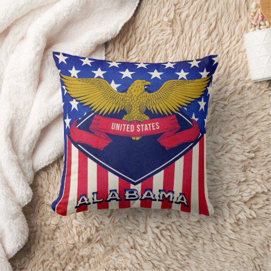 アラバマ州旗 クッション (ブランケット)
