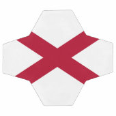 アラバマ州旗 サッカーボール (フラット)