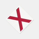 アラバマ州旗 スタンダードカクテルナプキン (角)