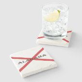 アラバマ州旗 ストーンコースター (横)