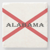 アラバマ州旗 ストーンコースター (正面)