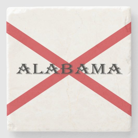アラバマ州旗 ストーンコースター (正面)