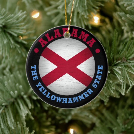 アラバマ州旗 セラミックオーナメント (ツリー)