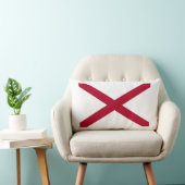 アラバマ州旗：セントアンドリュー・クリムゾン・クロス国旗 ランバークッション (椅子)