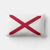 アラバマ州旗：セントアンドリュー・クリムゾン・クロス国旗 ランバークッション (裏面)