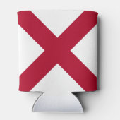 アラバマ州旗：セントアンドリュー・クリムゾン・クロス国旗 缶クーラー (裏面)