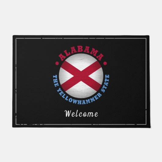 アラバマ州旗 ドアマット (正面)