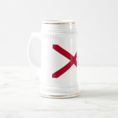 アラバマ州旗 ビールジョッキ (正面左)