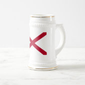 アラバマ州旗 ビールジョッキ (正面右)