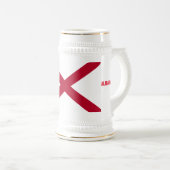 アラバマ州旗 ビールジョッキ (正面右)