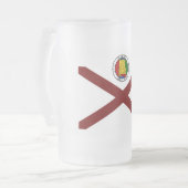 アラバマ州旗 フロストグラスビールジョッキ (正面左)