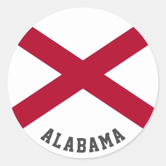アラバマ州旗 ラウンドシール (正面)
