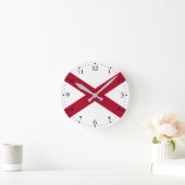 アラバマ州旗 ラウンド壁時計 (ホーム)