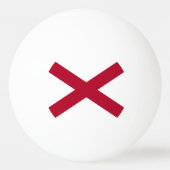 アラバマ州旗 卓球ボール (正面)