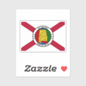 アラバマ州旗/重ね合わせ州 シール (シート)