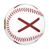 アラバマ州旗 野球ボール (正面左)