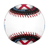 アラバマ州旗 野球ボール (裏面)