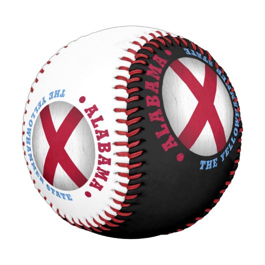アラバマ州旗 野球ボール (アングル)