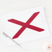 アラバマ州旗 長方形シール (封筒)