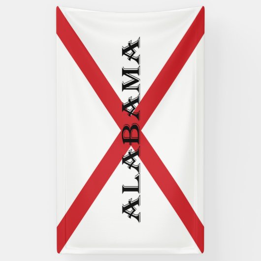 アラバマ州旗bnrcnt 横断幕 (縦)