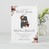 アラバマ州目的地ブライダルシャワー招待状 招待状 (スタンド正面)