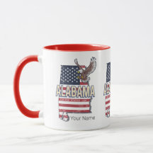 アラバマ州統一された州レトロマップヴィンテージUSA