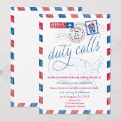 アラバマ州航空便 軍事移動のお知らせ 案内状 (正面/裏面)