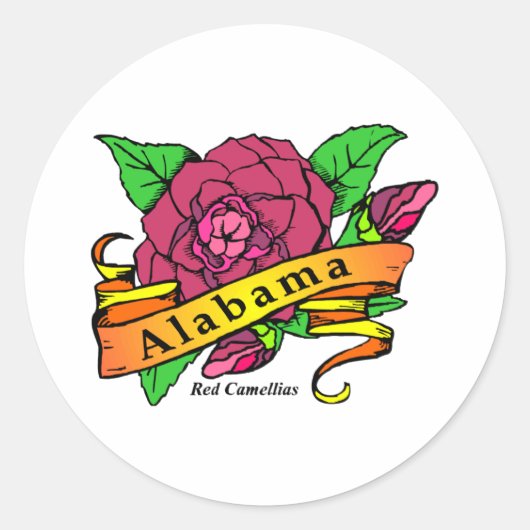 アラバマ州花 ラウンドシール (正面)