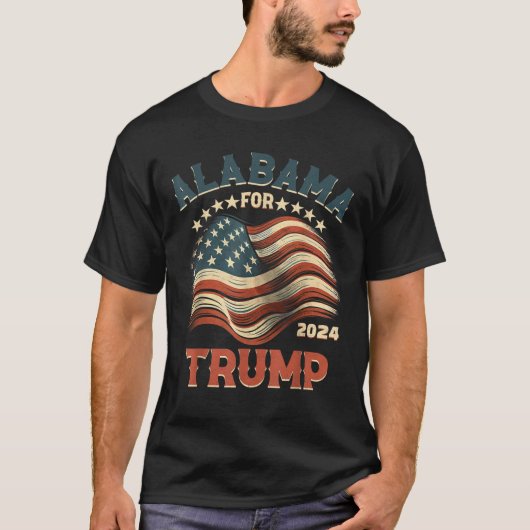 アラバマ州2024年米国国旗 Tシャツ (正面)