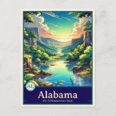 アラバマ州 | アニメ風セルシェードポストカード ポストカード (正面)