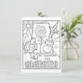 アラバマ州 カラフル コラージュ 招待状 (スタンド正面)