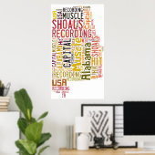 アラバマ州，マッスルショールズ ポスター (ホームオフィス)